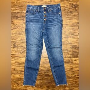 Madewell 10” High Rise Skinny Crop Jeans Size 29
